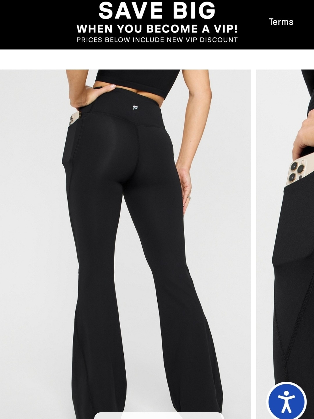 Fabletics Black High-Waist Boot Cut Performance Leggings